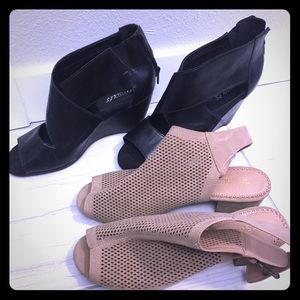 wedge sandal booties 7.5 Tan